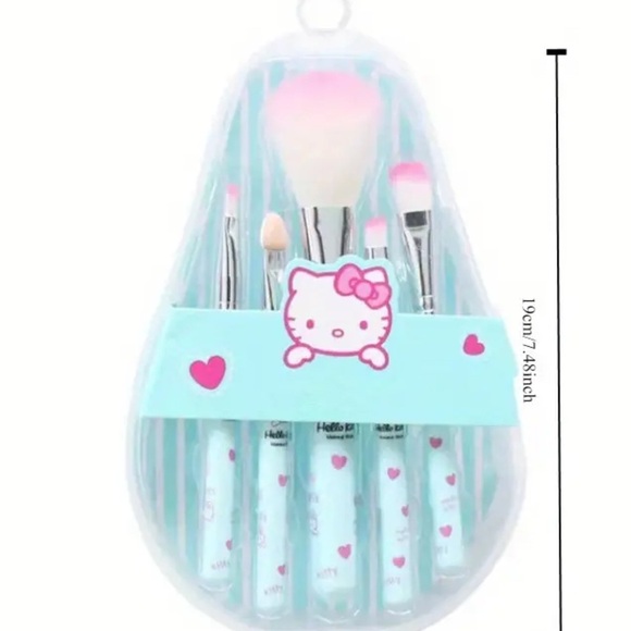 Hello Kitty Makeup Brush Set - Yellow or Blue (Pick One) - Picture 1 of 4